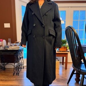 Michael Kors Elegant Black Trench Coat